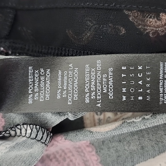 WHBM Paisley Black Bell Sleeve Boho Tunic Top Size M - Picture 12 of 13